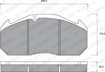 Ween 151-1052 - Kit pastiglie freno, Freno a disco autozon.pro