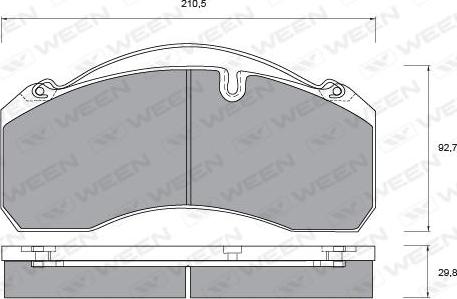 Ween 151-1060 - Kit pastiglie freno, Freno a disco autozon.pro