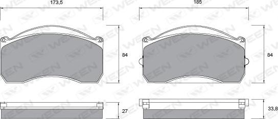 Ween 151-1061 - Kit pastiglie freno, Freno a disco autozon.pro