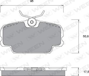 Ween 151-1004 - Kit pastiglie freno, Freno a disco autozon.pro