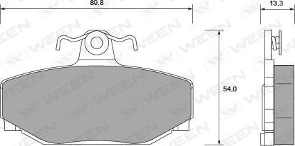 Ween 151-1006 - Kit pastiglie freno, Freno a disco autozon.pro