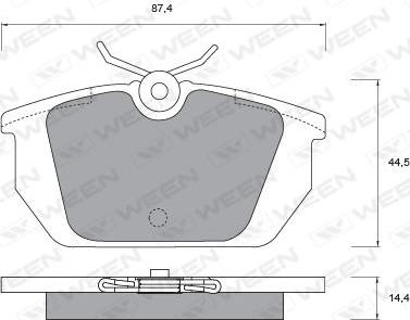 Ween 151-1003 - Kit pastiglie freno, Freno a disco autozon.pro