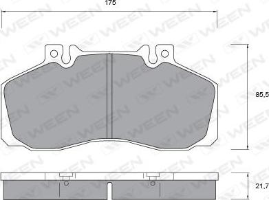 Ween 151-1019 - Kit pastiglie freno, Freno a disco autozon.pro