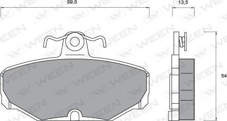 Ween 151-1015 - Kit pastiglie freno, Freno a disco autozon.pro