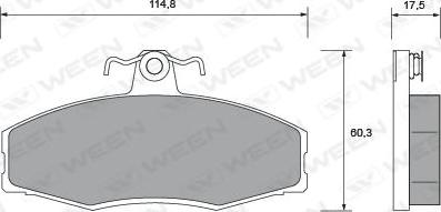 Ween 151-1016 - Kit pastiglie freno, Freno a disco autozon.pro