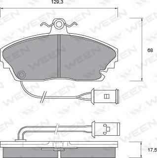 Ween 151-1018 - Kit pastiglie freno, Freno a disco autozon.pro