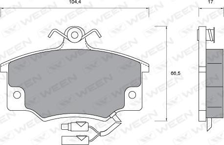 Ween 151-1012 - Kit pastiglie freno, Freno a disco autozon.pro