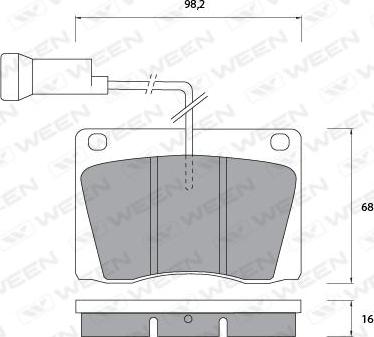 Ween 151-1087 - Kit pastiglie freno, Freno a disco autozon.pro