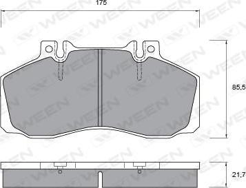 Ween 151-1035 - Kit pastiglie freno, Freno a disco autozon.pro