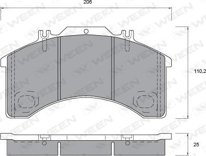 Ween 151-1033 - Kit pastiglie freno, Freno a disco autozon.pro