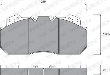 Ween 151-1032 - Kit pastiglie freno, Freno a disco autozon.pro