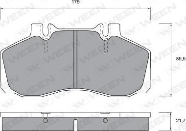 Ween 151-1029 - Kit pastiglie freno, Freno a disco autozon.pro