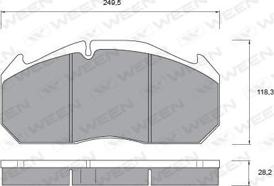 Ween 151-1028 - Kit pastiglie freno, Freno a disco autozon.pro