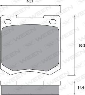 Ween 151-1079 - Kit pastiglie freno, Freno a disco autozon.pro