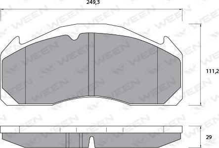 Ween 151-1074 - Kit pastiglie freno, Freno a disco autozon.pro