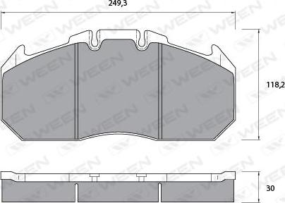 Ween 151-1075 - Kit pastiglie freno, Freno a disco autozon.pro