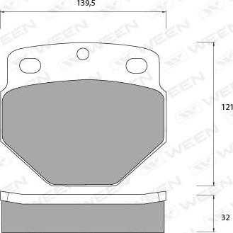 Ween 151-1076 - Kit pastiglie freno, Freno a disco autozon.pro