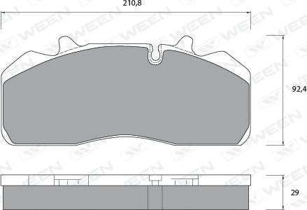 Ween 151-1072 - Kit pastiglie freno, Freno a disco autozon.pro