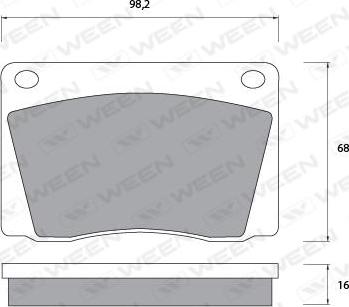 Ween 151-1077 - Kit pastiglie freno, Freno a disco autozon.pro