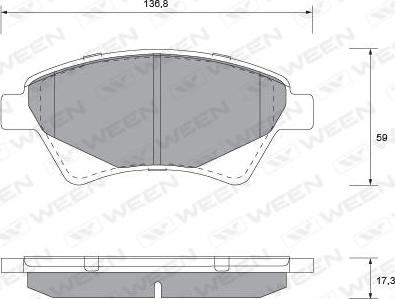 Ween 151-1150 - Kit pastiglie freno, Freno a disco autozon.pro