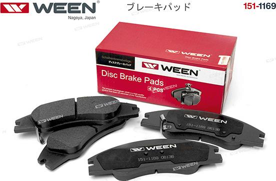 Ween 151-1169 - Kit pastiglie freno, Freno a disco autozon.pro