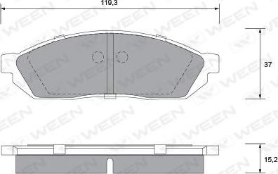 Ween 151-1165 - Kit pastiglie freno, Freno a disco autozon.pro