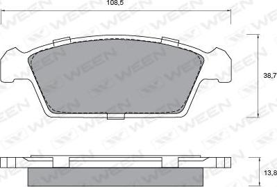 Ween 151-1166 - Kit pastiglie freno, Freno a disco autozon.pro