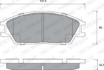 Ween 151-1167 - Kit pastiglie freno, Freno a disco autozon.pro