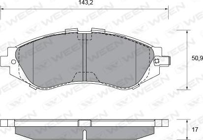 Ween 151-1109 - Kit pastiglie freno, Freno a disco autozon.pro