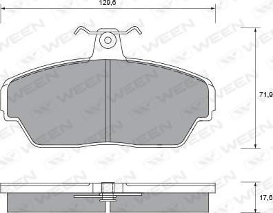 Ween 151-1101 - Kit pastiglie freno, Freno a disco autozon.pro