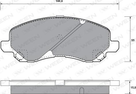 Ween 151-1114 - Kit pastiglie freno, Freno a disco autozon.pro