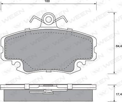 Ween 151-1115 - Kit pastiglie freno, Freno a disco autozon.pro