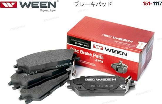 Ween 151-1117 - Kit pastiglie freno, Freno a disco autozon.pro