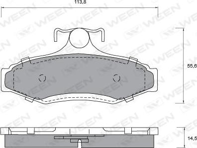 Ween 151-1189 - Kit pastiglie freno, Freno a disco autozon.pro