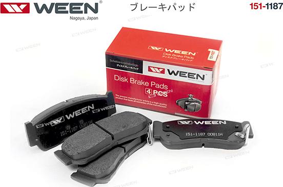 Ween 151-1187 - Kit pastiglie freno, Freno a disco autozon.pro