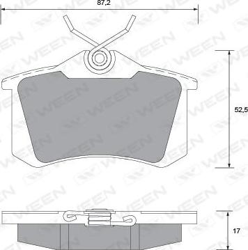 Ween 151-1136 - Kit pastiglie freno, Freno a disco autozon.pro