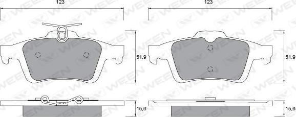 Ween 151-1130 - Kit pastiglie freno, Freno a disco autozon.pro