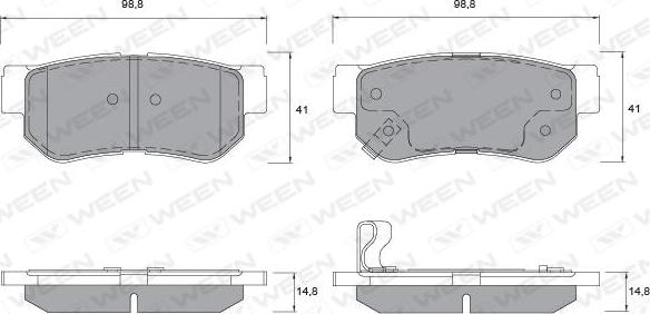 Ween 151-1133 - Kit pastiglie freno, Freno a disco autozon.pro