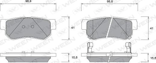 Ween 151-1132 - Kit pastiglie freno, Freno a disco autozon.pro