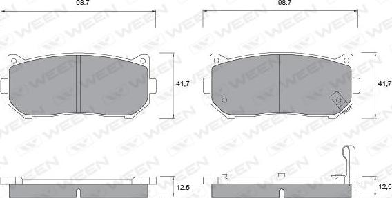 Ween 151-1137 - Kit pastiglie freno, Freno a disco autozon.pro