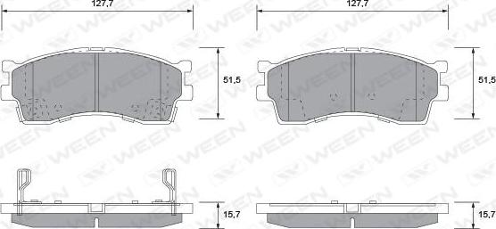 Ween 151-1126 - Kit pastiglie freno, Freno a disco autozon.pro