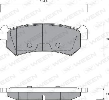 Ween 151-1127 - Kit pastiglie freno, Freno a disco autozon.pro