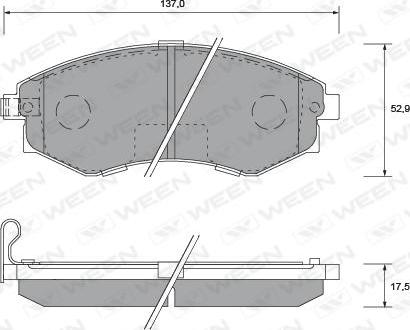 Ween 151-1171 - Kit pastiglie freno, Freno a disco autozon.pro