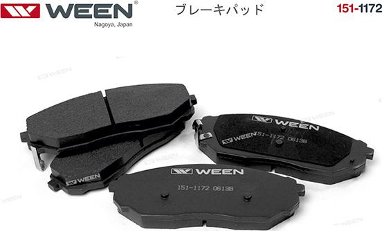 Ween 151-1172 - Kit pastiglie freno, Freno a disco autozon.pro