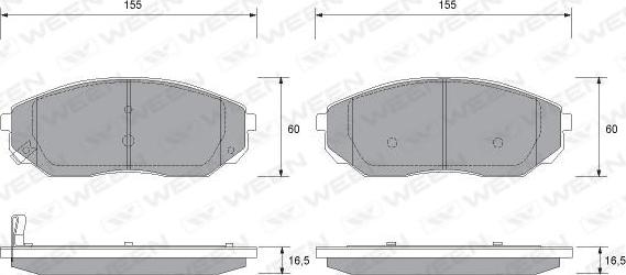 Ween 151-1172 - Kit pastiglie freno, Freno a disco autozon.pro