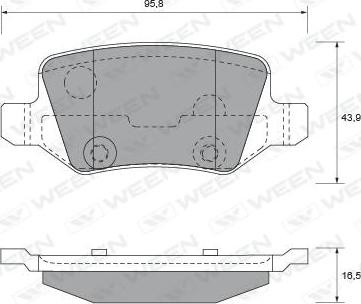 Ween 151-1896 - Kit pastiglie freno, Freno a disco autozon.pro