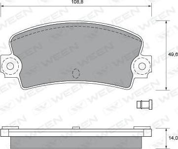 Ween 151-1893 - Kit pastiglie freno, Freno a disco autozon.pro