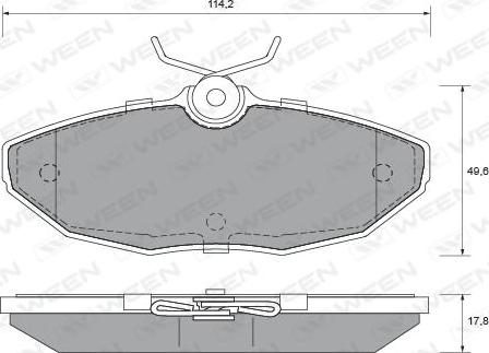 Ween 151-1842 - Kit pastiglie freno, Freno a disco autozon.pro