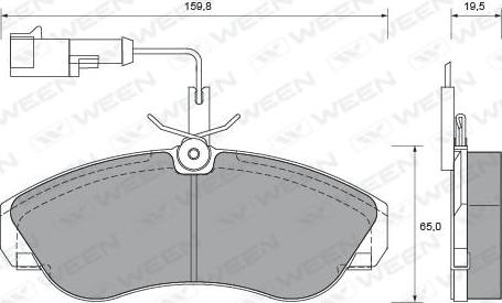 Ween 151-1858 - Kit pastiglie freno, Freno a disco autozon.pro