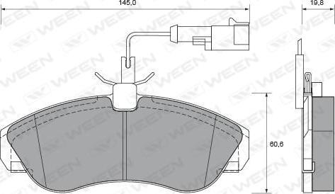 Ween 151-1857 - Kit pastiglie freno, Freno a disco autozon.pro